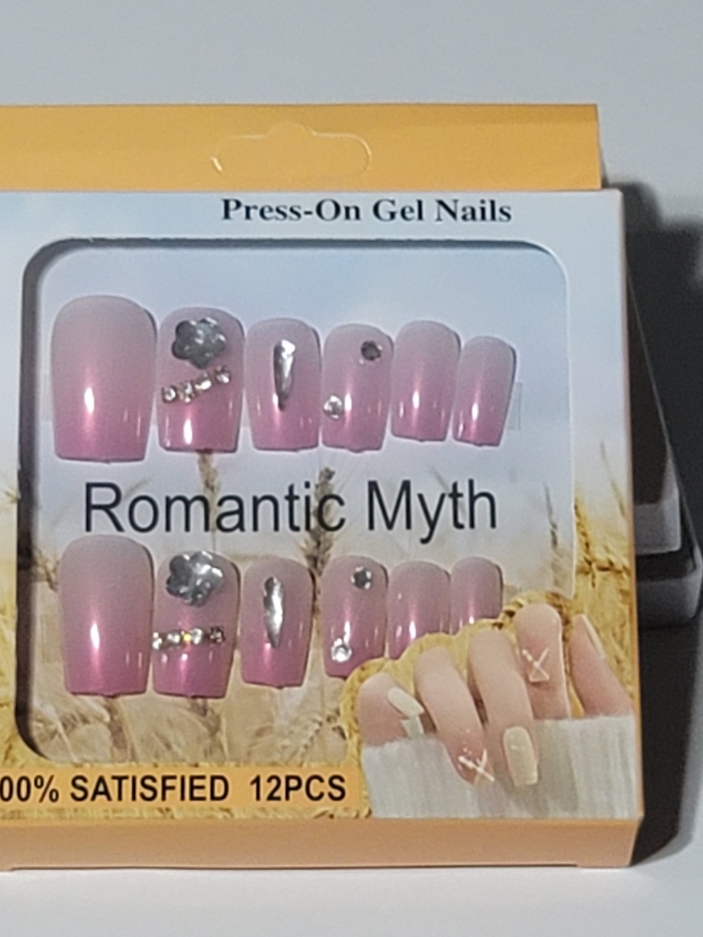 Press-On Gel Nails – Pink (12 PCS)